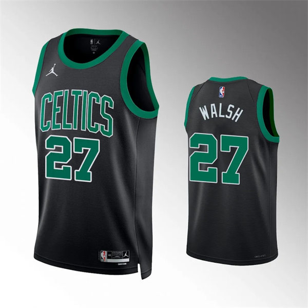 Mens Boston Celtics #27 Jordan Walsh Black Statement Edition Jersey 