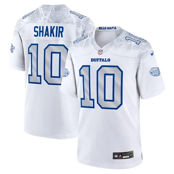  Mens Buffalo Bills #10 Khalil Shakir White Nike Vapor F.U.S.E. Limited Rivalry Series Jersey 