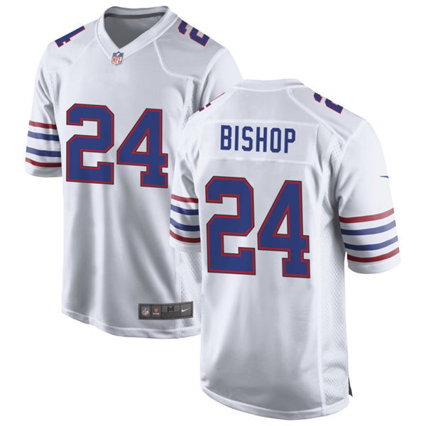  Mens Buffalo Bills #24 Cole Bishop Nike White Alternate Retro Vapor Limited Jersey 
