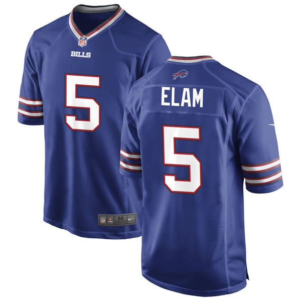  Mens Buffalo Bills #5 Kaiir Elam Nike Royal Team Color Vapor Limited Jersey 