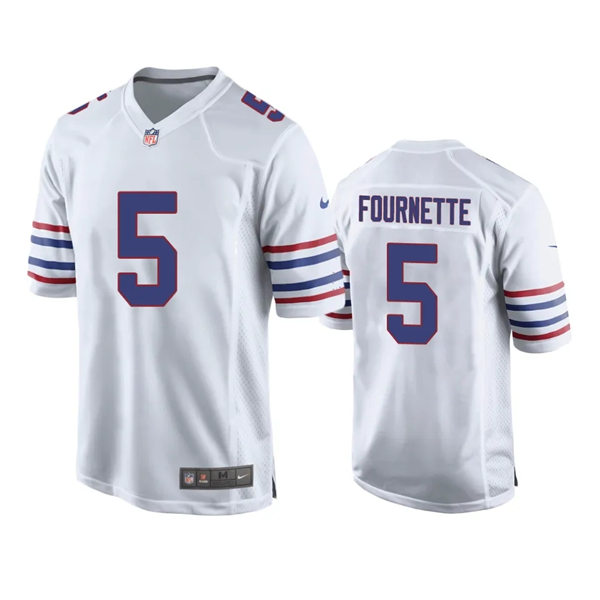  Mens Buffalo Bills #5 Leonard Fournette Nike White Alternate Retro Vapor Limited Jersey 