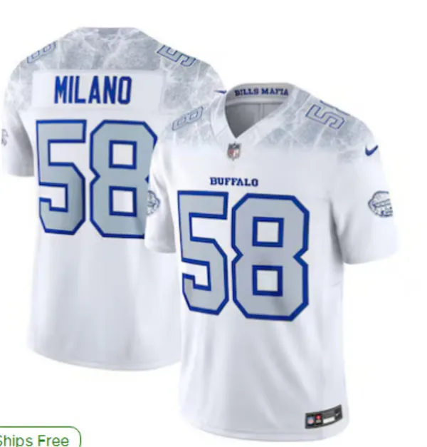  Mens Buffalo Bills #58 Matt Milano Nike Vapor F.U.S.E. Limited Rivalry Series Jersey 