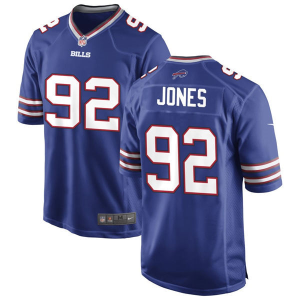  Mens Buffalo Bills #92 Daquan Jones Nike Royal Team Color Vapor Limited Jersey 