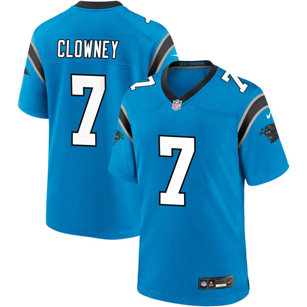  Mens Carolina Panthers #7 Jadeveon Clowney Nike Blue Vapor Untouchable Limited Jersey 