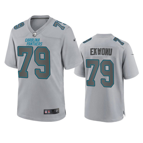  Mens Carolina Panthers #79 Ikem Ekwonu Nike Gray Atmosphere Fashion Game Jersey 
