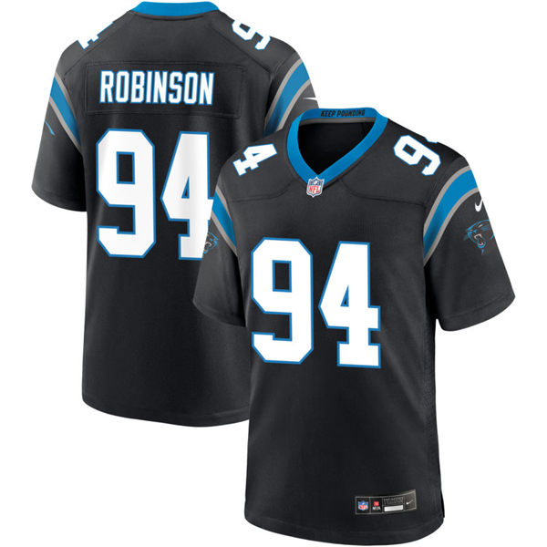  Mens Carolina Panthers #94 A'Shawn Robinson Nike Black Vapor Untouchable Limited Jersey 