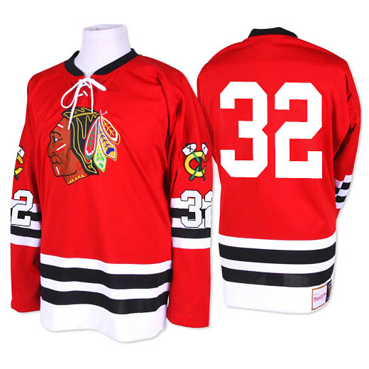  Mens Chicago Blackhawks #32 Michal Rozsival Red 1960-61 CCM Throwback Jersey 