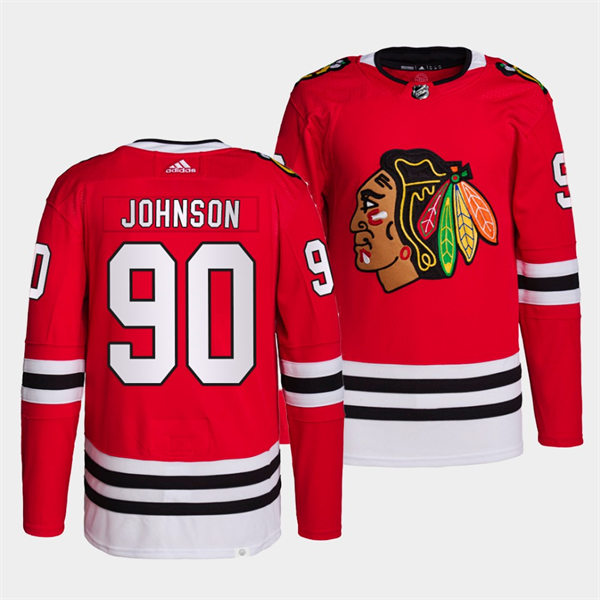  Mens Chicago Blackhawks #90 Tyler Johnson Adidas Stitched Home Red Jersey 