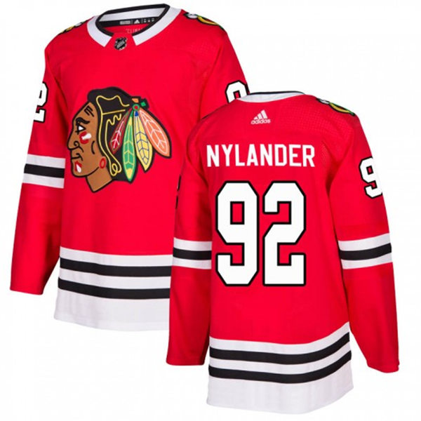  Mens Chicago Blackhawks #92 Alexander Nylander Adidas Home Red Jersey 