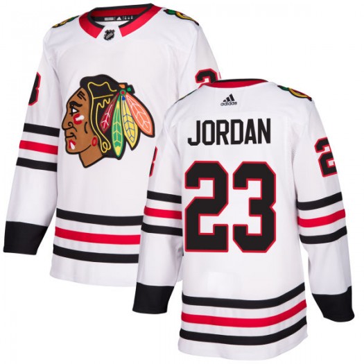  Mens Chicago Blackhawks Retired Player #23 Michael Jordan Adidas Away White Jersey 