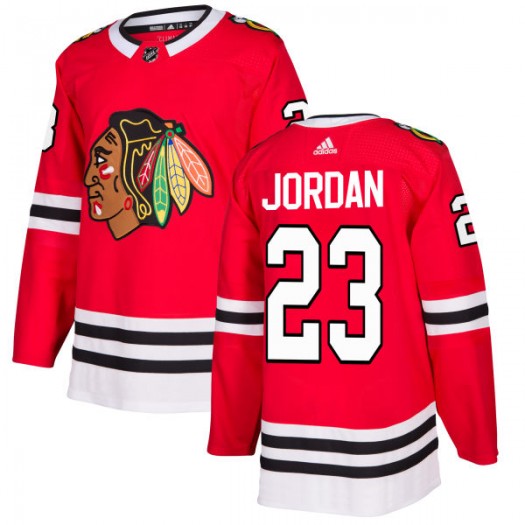  Mens Chicago Blackhawks Retired Player #23 Michael Jordan Adidas Home Red Hockey Jersey 