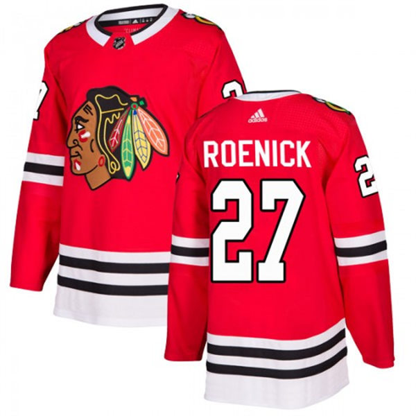  Mens Chicago Blackhawks Retired Player #27 Jeremy Roenick Adidas Stitched Home Red Jersey 