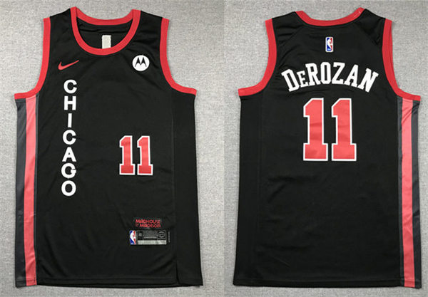  Mens Chicago Bulls #11 DeMar DeRozan Black 2023-24 City Edition Swingman Jersey 