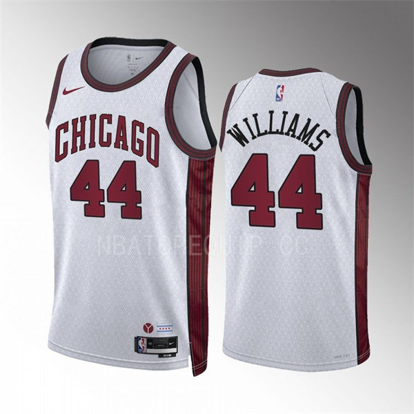  Mens Chicago Bulls #44 Patrick Williams 2022-23 City Edition Swingman Jersey White 