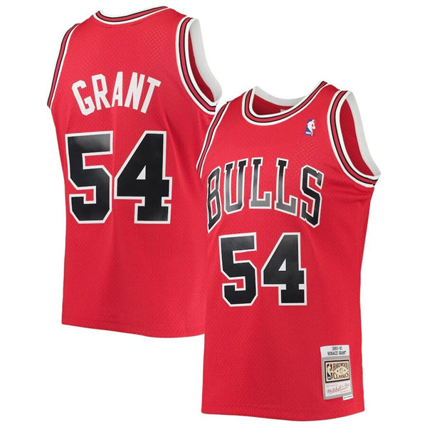  Mens Chicago Bulls #54 Horace Grant Mitchell & Ness Red 1990-91 Hardwood Classics Throwback Jersey 