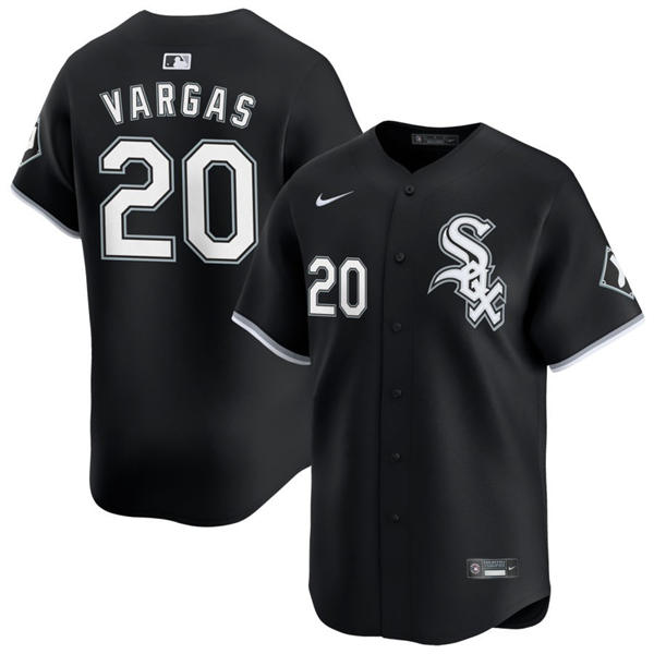 Mens Chicago White Sox #20 Miguel Vargas Nike Black Alternate  Limited Jersey 
