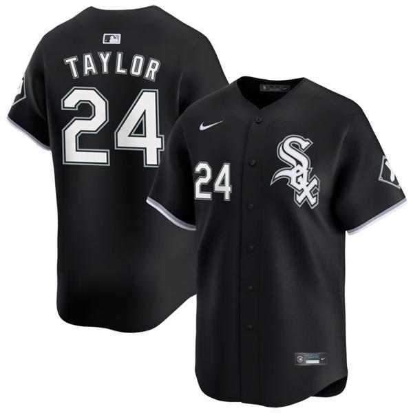 Mens Chicago White Sox #24 Michael A. Taylor Nike Black Alternate  Limited Jersey 