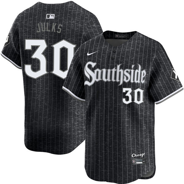  Mens Chicago White Sox #30 Corey Julks Nike Black City Connect Limited Jersey 