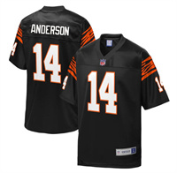  Mens Cincinnati Bengals #14 Ken Anderson Black Mitchell & Ness  NFL Throwback Football Jersey 