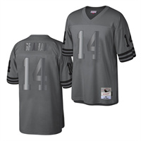  Mens Cleveland Browns #14 Otto Graham Mitchell&Ness Throwback Charcoal Metal Legacy Jersey 