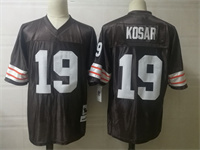  Mens Cleveland Browns #19 Bernie Kosar Mitchell&Ness Brown Throwback Jersey 