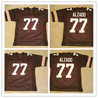  Mens Cleveland Browns #77 Lyle Alzado 1980 Brown Mitchell & Ness Throwback Jersey 