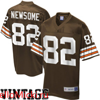  Mens Cleveland Browns #82 Ozzie Newsome Mitchell&Ness Brown Throwback Jersey 