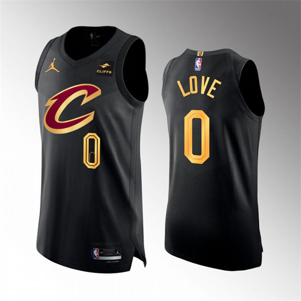  Mens Cleveland Cavaliers #0 Kevin Love 2022-23 Black Statement Edition Swingman Jersey 