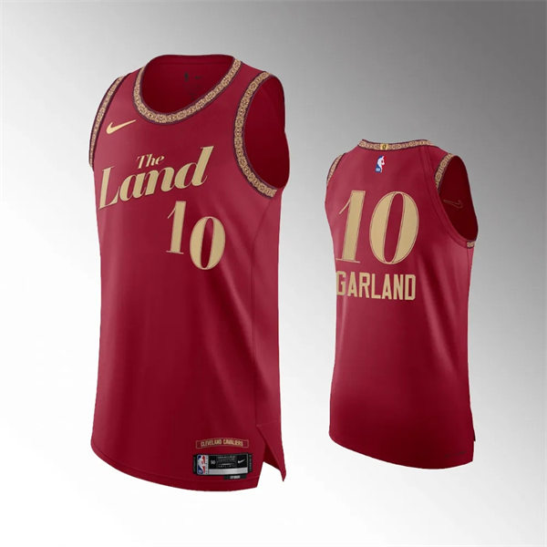  Mens Cleveland Cavaliers #10 Darius Garland 2023-24 City Edition Swingman Jersey Wine 
