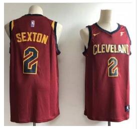  Mens Cleveland Cavaliers #2 Collin Sexton Nike Maroon Icon Edition Jersey 