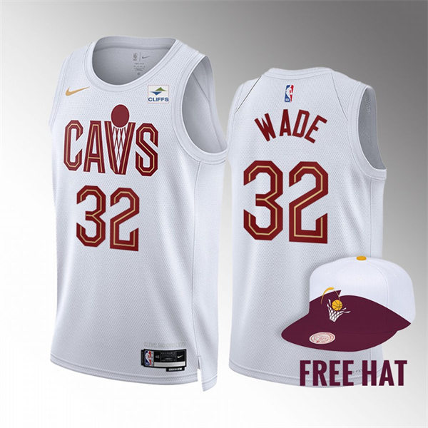  Mens Cleveland Cavaliers #32 Dean Wade 2022-23 White Association Edition Swingman Jersey 