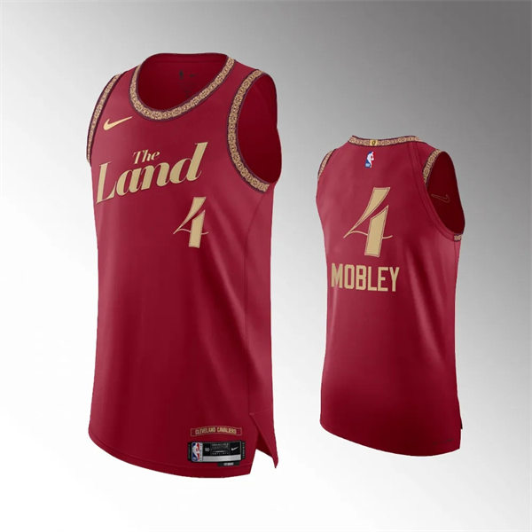  Mens Cleveland Cavaliers #4 Evan Mobley 2023-24 City Edition Swingman Jersey Wine 