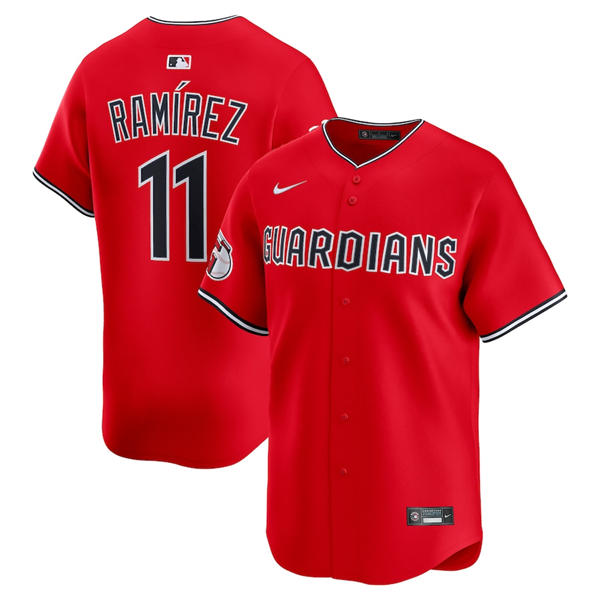  Mens Cleveland Guardians #11 Jose Ramirez Nike 2025 Red Alternate Limited Player Jersey 