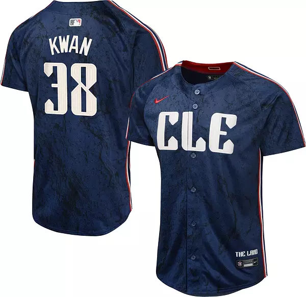  Mens Cleveland Guardians #38 Steven Kwan Nike 2024 City Connect Limited Jersey - Navy 