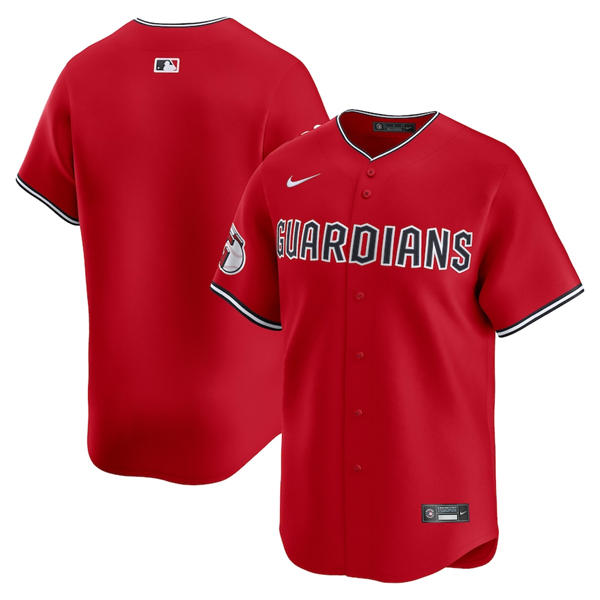  Mens Cleveland Guardians Blank Nike 2025 Red Alternate Limited Team Jersey 