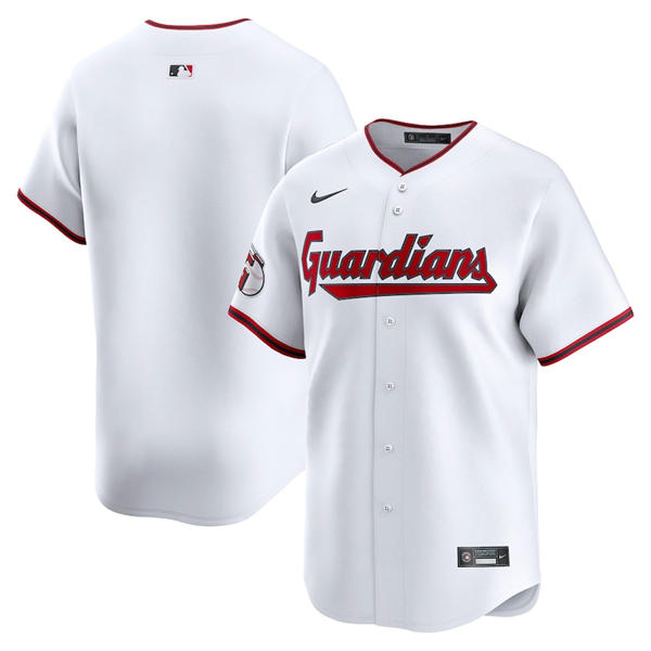  Mens Cleveland Guardians Blank Nike 2025 White Home Limited Team Jersey 