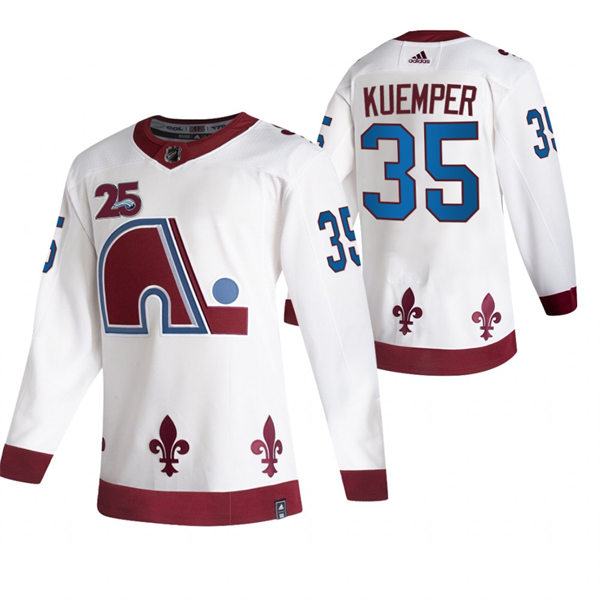  Mens Colorado Avalanche #35 Darcy Kuemper 2021 Reverse Retro Special Edition Jersey 