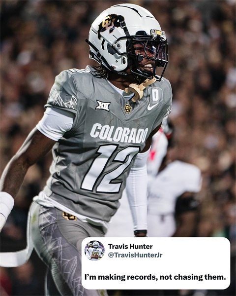  Mens Colorado Buffaloes #12 Travis Hunter 2024 Gray White XII Football Game Jersey  