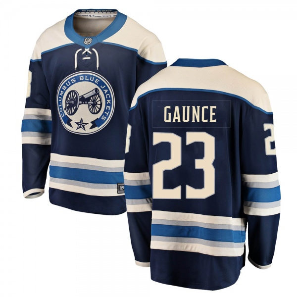  Mens Columbus Blue Jackets #23 Brendan Gaunce adidas Navy Third Jersey 