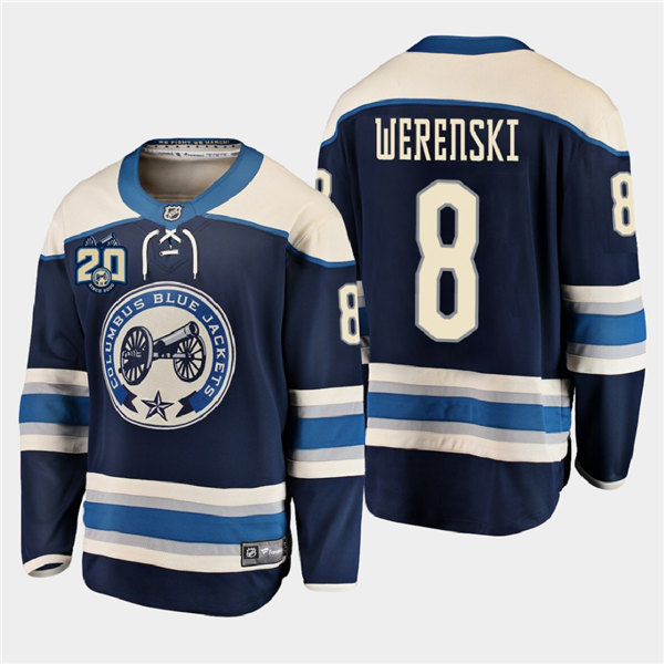 Mens Columbus Blue Jackets #8 Zach Werenski adidas Navy Third Jersey 