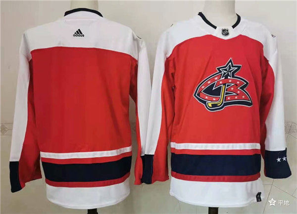  Mens Columbus Blue Jackets Blank Adidas Red 2021 NHL Season Reverse Retro Jersey 
