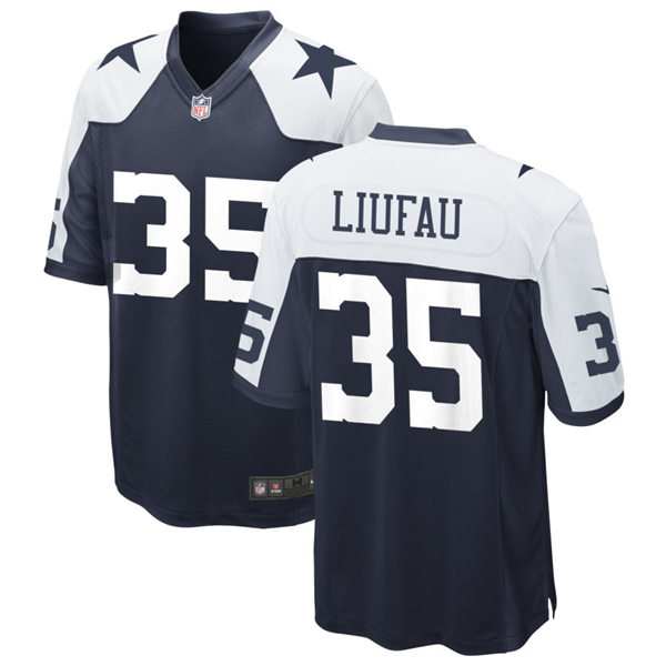  Mens Dallas Cowboys #35 Marist Liufau Nike Navy Alternate Vapor F.U.S.E. Limited Jersey 