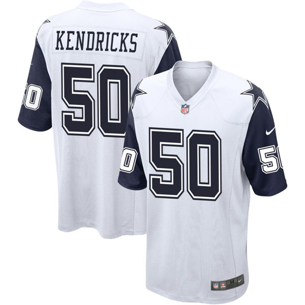  Mens Dallas Cowboys #50 Eric Kendricks Nike White Color Rush Vapor F.U.S.E. Limited Jersey 