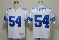  Mens Dallas Cowboys #54 Randy White White Throwback Football Jersey 