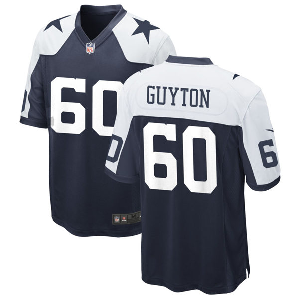  Mens Dallas Cowboys #60 Tyler Guyton Nike Navy Alternate Vapor F.U.S.E. Limited Jersey 