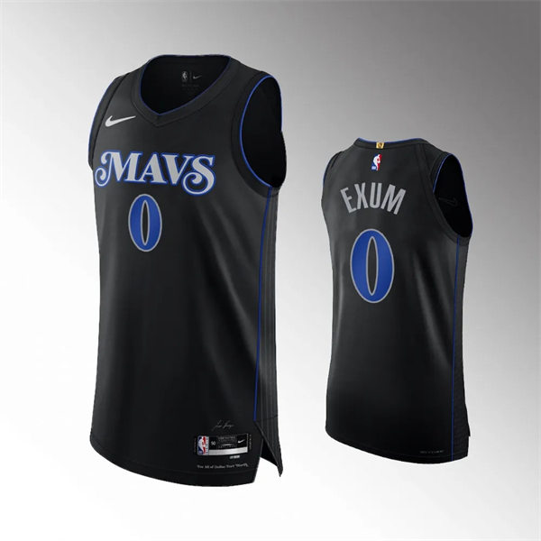 Mens Dallas Mavericks #0 Dante Exum Nike Black 2023-24 City Edition Swingman Jersey 