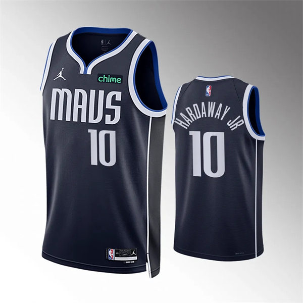  Mens Dallas Mavericks #10 Tim Hardaway Jr. Nike 2023-24 Navy Statement Edition Player Jersey 