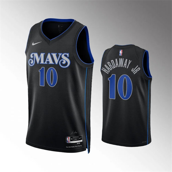  Mens Dallas Mavericks #10 Tim Hardaway Jr. Nike Black 2023-24 City Edition Swingman Jersey 