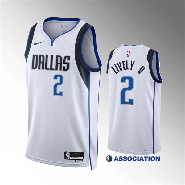  Mens Dallas Mavericks #2 Dereck Lively II Nike White Association Edition Jersey 