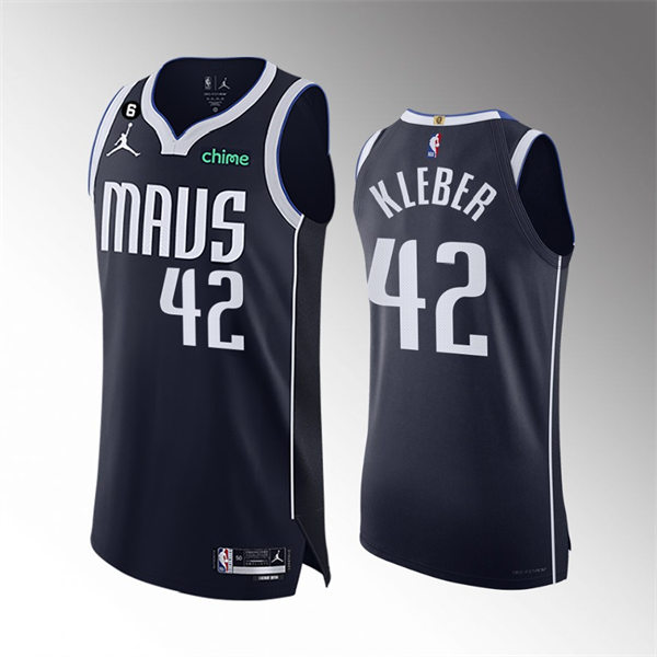  Mens Dallas Mavericks #42 Maxi Kleber Nike 2022-23 Navy Statement Edition Player Jersey 